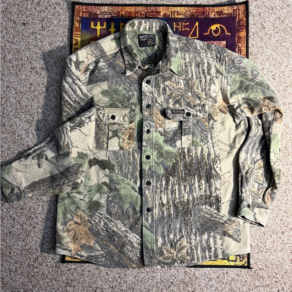 Rattlers Brand Realtree Camo Men's Jacket with Pearl Snap Pockets